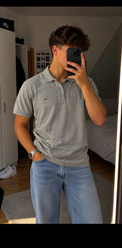 Lacoste herren polo grau - herren, l
