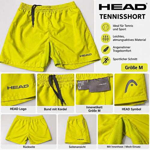 Head herren tennisshorts - head, m